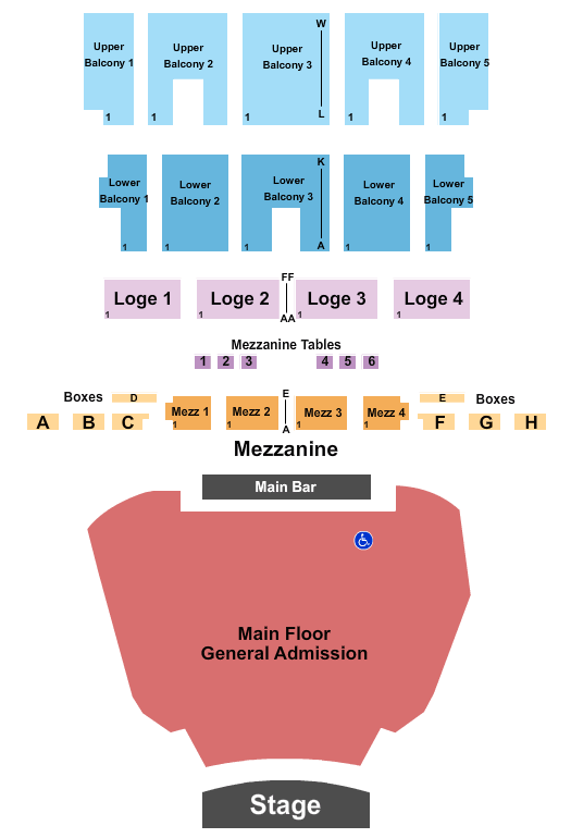 The Fillmore K-Pop Concerts Seating Chart